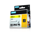 DYMO D1 RHINOPRO NASTRO IN VINILE COLORE GIALLO STAMPA NERO 12MMX5,5MT (18432)