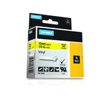 DYMO D1 RHINOPRO NASTRO IN VINILE COLORE GIALLO STAMPA NERO 12MMX5,5MT (18432)