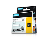 DYMO D1 RHINOPRO NASTRO IN VINILE 12MM X 5.5MT COLORE BIANCO STAMPA NERO (18444)