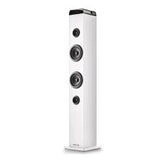 NGS SKY CHARM PRO CASSA ALTOPARLANTE A TORRE WIRELESS BLUETOOTH 5.4 AMPLIFICATA RADIO FM USB AUX INGRESSO JACK 6.3mm 50 W BIANCO