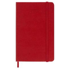 MOLESKINE DAILY PLANNER AGENDA GIORNALIERA 2026 12 MESI FORMATO POCKET 9 X 14 CM COPERTINA RIGIDA CHIUSURA CON ELASTICO ROSSO