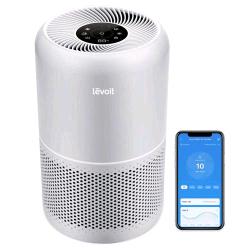 LEVOIT SMART CORE 300S PRO PURIFICATORE D'ARIA PER AMBIENTI FINO A 50 MQ FILTRAZIONE A 3 STADI CONTROLLO VOCALE DISPLAY LED CON TIMER GRIGIO
