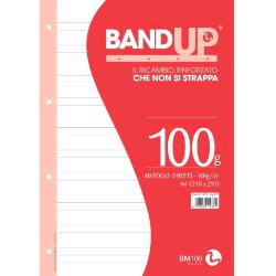 BE MORE BAND UP RICAMBI RINFORZATI 100 GR 210X297 mm 40 FOGLI A RIGHE 1R BIANCO
