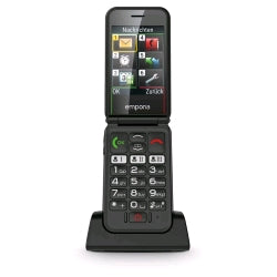 EMPORIA SIMPLICITYGLAM 2G 2.8" SENIOR PHONE CLAMSHELL TASTI SELEZIONE RAPIDA MENU' AD ICONE GRANDI BLACK