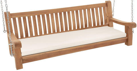 Schaukelbank Joyce mit Sitzkissen 180 cm + teak