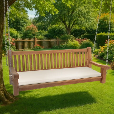 Schaukelbank Joyce mit Sitzkissen 180 cm + teak