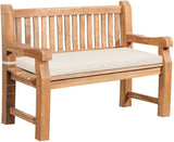 Teakbank Jackson mit Sitzkissen 120 cm + teak