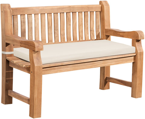 Teakbank Jackson mit Sitzkissen 120 cm + teak