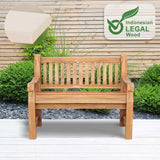 Teakbank Jackson mit Sitzkissen 120 cm + teak