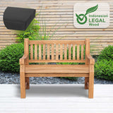 Teakbank Jackson mit Sitzkissen 120 cm + teak