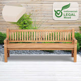 Teakbank Jackson mit Sitzkissen 220 cm + teak