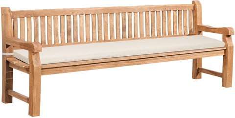 Teakbank Jackson mit Sitzkissen 240 cm + teak