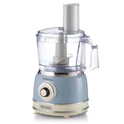 ARIETE 1781/05 ROBOT DA CUCINA MULTIFUNZIONE VINTAGE 1000W 2 VELOCITA' + PULSE CAPACITA' 2.1 LT CON ACCESSORI CELESTE