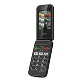 EMPORIA TALKglam 2.4" EASY PHONE CLAMSHELL TRA TASTI SELEZIONE RAPIDA FLIP ATTIVO COMPATIBILE CON APPARECCHI ACUSTICI NERO