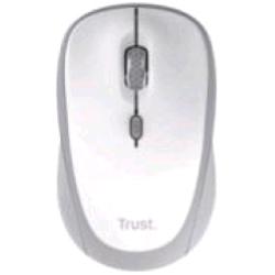 MOUSE TRUST Yvi+ SILENT WIRELESS MOUSE OTTICO SILENZIOSO 2.4GHz AMBIDESTRO 16.00DPI 4 TASTI BIANCO