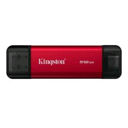 KINGSTON 512GB SSD ESTERNO PORTATILE USB-A/C 3.2 Gen 2 LETTURA 1050MB/s SCRITTURA 950MB/s NERO/ROSSO