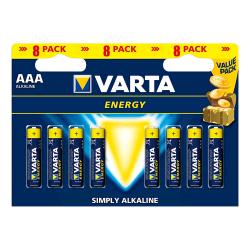 VARTA ENERGY BATTERIE ALCALINE MINISTILO AAA IN BLISTER DA 8 Pz. CONF 20 Pz. TOT 160 Pz.