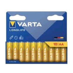 VARTA LONGLIFE BATTERIE ALCALINE STILO AA IN BLISTER DA 10 Pz. CONF 20 Pz. TOTALE 200 Pz.