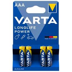 VARTA LONGLIFE POWER BATTERIE ALCALINE MINISTILO AAA IN BLISTER DA 4 Pz. CONF 10 Pz. TOTALE 40 Pz.