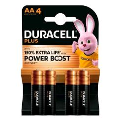 DURACELL PLUS POWERBOOST BATTERIE ALCALINE STILO AA BLISTER4 Pz.
