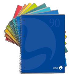 BE MORE RICAMBI RINFORZATI SPIRALATI 90 GR 230X325 mm 60 FOGLI A QUADRETTI 4 mm COLORI ASSORTITI CONF 5 Pz.