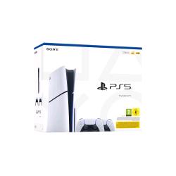 SONY PS5 1TB STANDARD SLIM WHITE + 2 DUALSENSE COMTROLLER BUNDLE