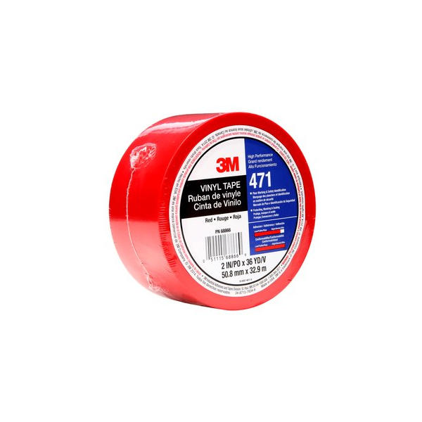 3M 471 Interno e esterno 32.91m Vinile Rosso nastro adesivo