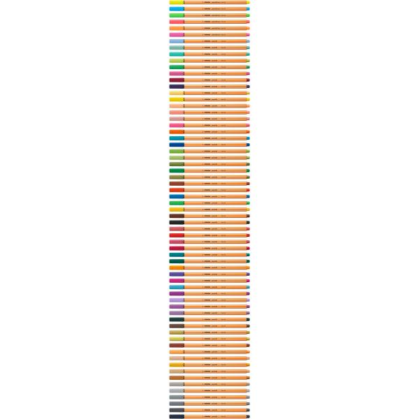 STABILO FINELINER POINT 88 NEON PENNA PUNTA IN FIBRA 0.4 mm COLORE ROSA CONF. 10 Pz.
