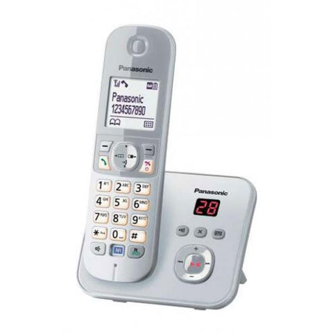 Panasonic KX-TG6823 Teléfono DECT Argento, Blanco Identificador de llamada 