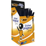 BIC CRISTAL PENNA A SFERA PUNTA FINE COLORE NERO CONF. 50 PZ.