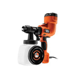 BLACK &amp; DECKER HVLP200-QS PISTOLA A SPRUZZO HVPL COMPATTA 400W DOPPIO COPERCHIO CAPACITA' 1.2LT VISCOSITA' 120 DIN/sec VISCOSIMETRO INCLUSO COLORE ARANCIONE/NERO