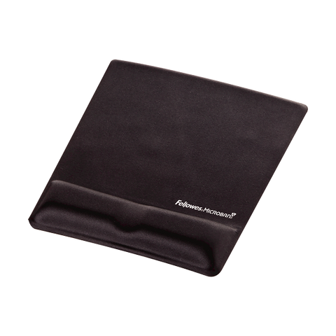 TAPPETINO PER MOUSE CON POGGIAPOLSO IN MEMORY FOAM COLORE NERO