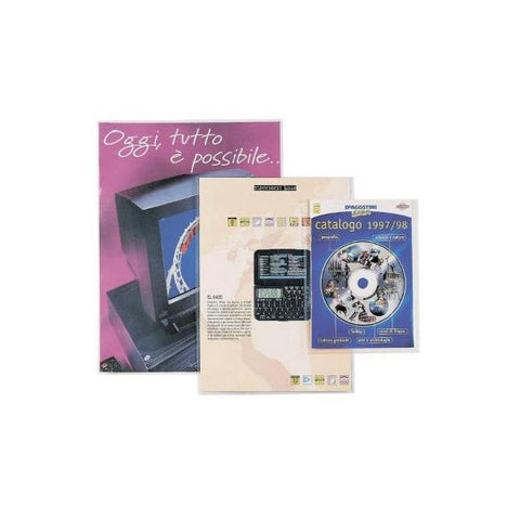 FAVORIT UPOCKET BUSTE A U IN PP LISCIA CM 7.5X11.5 TRASPARENTE CONF 25 Pz.