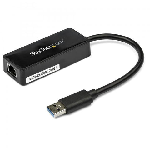 STARTECH ADATTATORE DI RETE ETHERNET DA USB-A 3.0 NIC MASCHIO A RJ-45 GIGABIT ETHERNET FEMMINA NERO