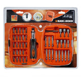 BLACK & DECKER SET PER AVVITARE CON CRICCHETTO 45 PZ.