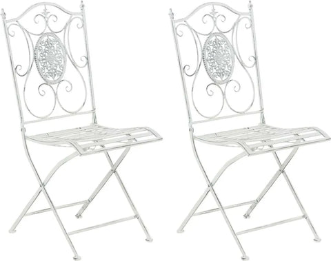 CLP Set di 2 sedie da giardino Sibell, verde antico