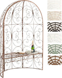 CLP Rose arch Rosie con panca, realizzato a mano in ferro, marrone antico