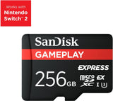 SanDisk Express microSD card Gameplay 256GB PCIE 3.1 / NVME / 880MB/s read / 650MB/s write (SDSQXFN-256G-GN6GN)