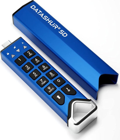 iStorage datAshur SD - USB flash drive with built-in microSD card reader - verschlsselt - USB-C 3.2 Gen 1