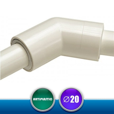 2003AR Connettore Angolare a 135 per Tubi Rigidi Scarico Condensa - Diametro 20 mm