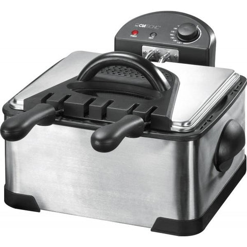Clatronic FR 3195 Doppia 4L 2000W Nero, Acciaio inossidabile