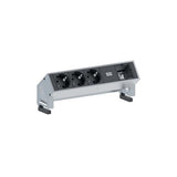 Bachmann DESK 2 3AC outlet(s) 0.2m Nero, Acciaio inossidabile prolunghe e multiple