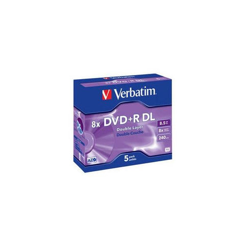 VERBATIM DVD+R DOUBLE LAYER 8.5GB 8X CF.5 XX 43541/5