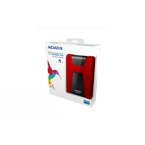 ADATA DashDrive Durable HD650 disco rigido esterno 1000 GB Rosso