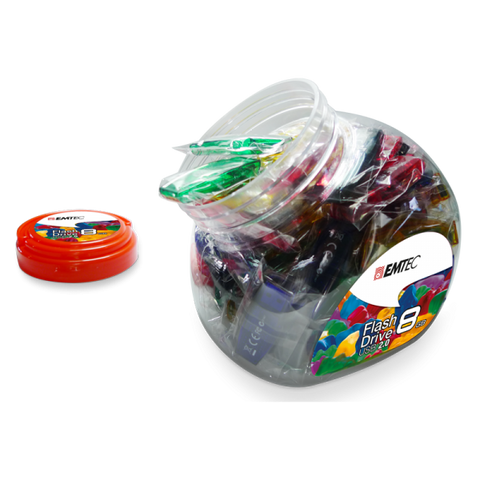 Emtec C410 Color Mix - Candy Jar 2.0 unità flash USB 8 GB USB tipo A Blu, Verde, Porpora, Rosso, Giallo