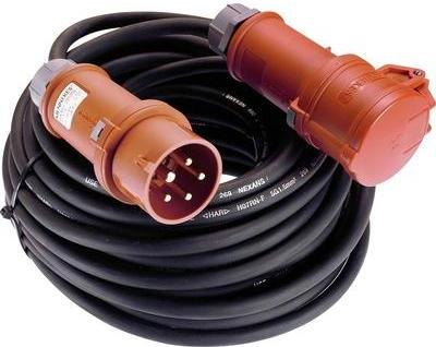 AS Schwabe Strom Verlngerungskabel [ CEE-Stecker - CEE-Kupplung] 16 A Schwarz 25.00 m 61015 (61015)