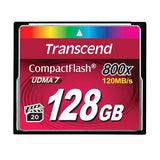 Transcend 128GB 800x CF memoria flash CompactFlash MLC