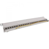 InLine Patch Panel Cat.6A 24-porte, 48,26cm (19"), 0,5HE, grigio chiaro RAL7035