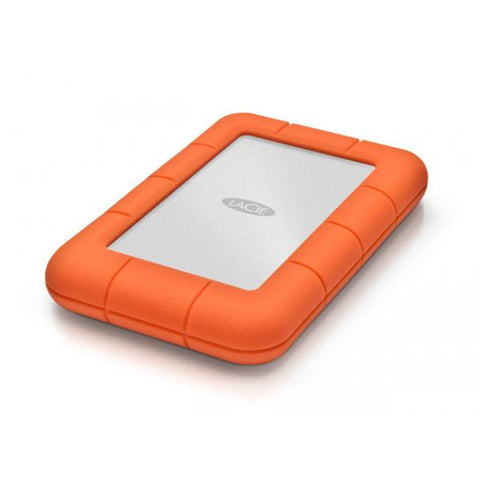 LaCie Rugged Mini, 2TB disco rigido esterno 2000 GB Alluminio, Arancione
