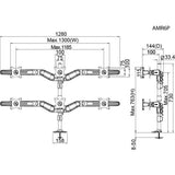 HEX MONITOR GROMMET MOUNT - .